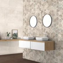 METAL RUGGINE BEIGE DECORO GEOMETRICO 2