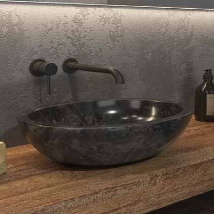 Lavabo Leonor SOP Smooth Nero