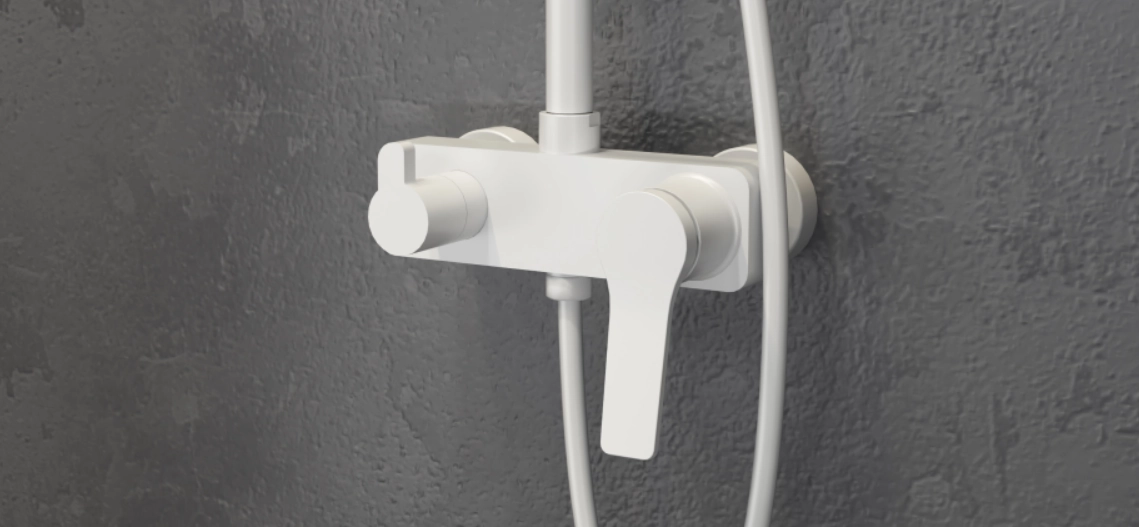 Andare Bianco Colonna Doccia Dettaglio Mix