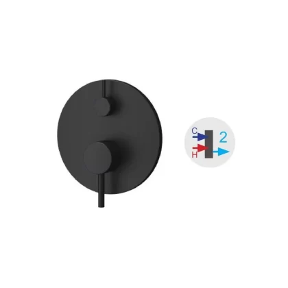 Artemis Nero Miscelatore Incasso Doccia